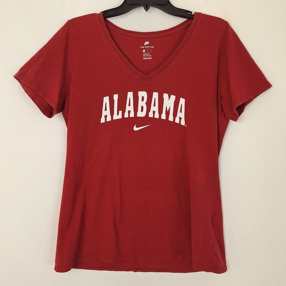 Y2K Tee Retro Short Sleeve Collegiate Gameday Nike Alabama Crimson Tide V-Neck L